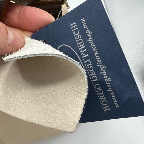 Borgo Degli Etruschi premium leather made in Italy handbag, large NWT - Picture 11 of 16